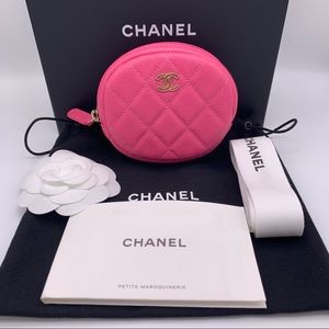 SOLD! CHANEL 19C Barbie Pink Round Coin Purse